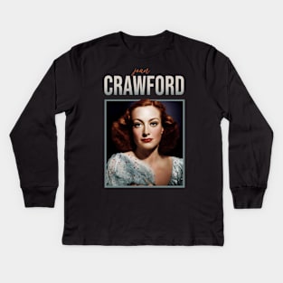 Bette - Joan Crawford Kids Long Sleeve T-Shirt